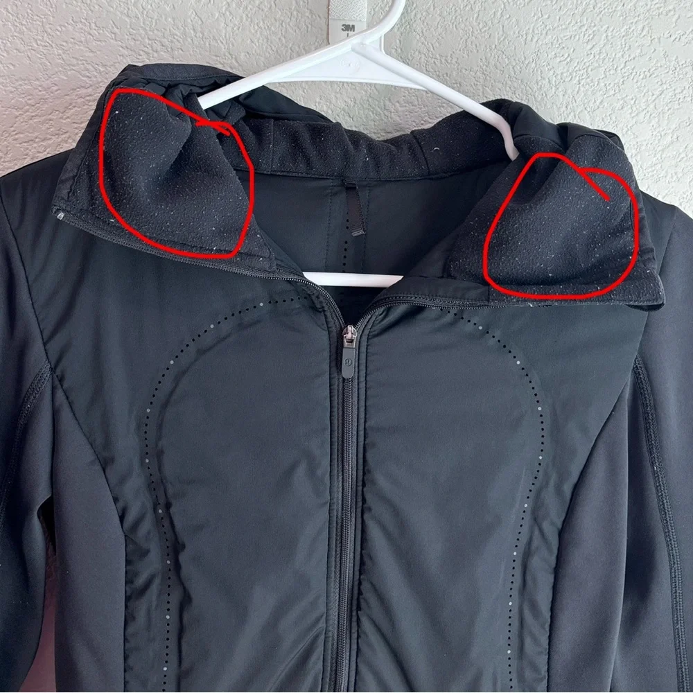 Lululemon Run For Cold Pullover Quarter Zip Jacket Black Women’s Size 2
